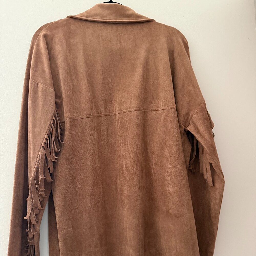 Faux Suede Fringe Jacket - Picture 2 of 3